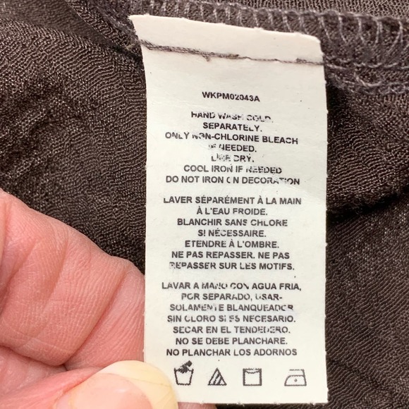 NWT Wrangler Women's Sleeveless Tank Top Brown Beaded Layered Ruffled Size M - Picture 4 of 8